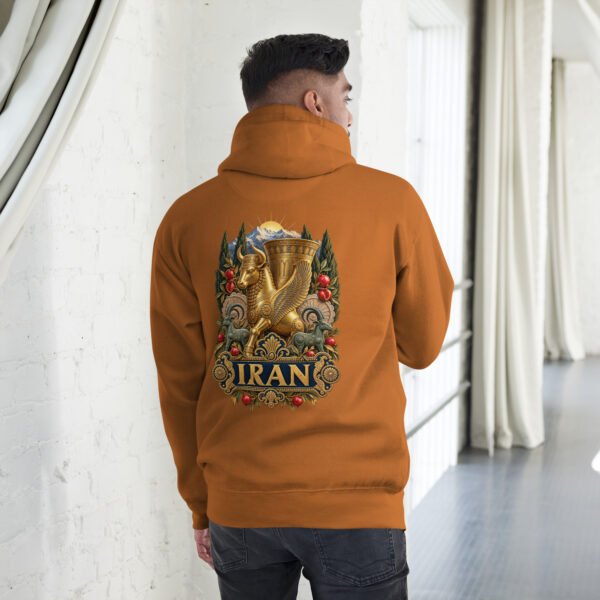 unisex-premium-pullover-hoodie-adobe-back-6acb94f83cd3d.jpg Gate of All Nations Iran unisex hoodie with Gate of All Nations with winged Lamassu guardians and rising sun design