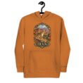 Iranian Cheetah unisex hoodie with Iranian cheetah in a desert canyon design
