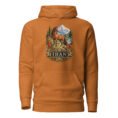 Silk Road Iran unisex hoodie with Iranian horse in the mountains design