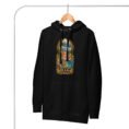 Black Tomb of Cyrus Iran unisex hoodie with panorama of Iran’s mountains, lakes, deserts and sea design, front view