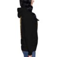 Black Persian Garden Iran unisex hoodie with ancient Persian columns before snowy mountains design