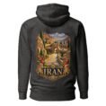 Silk Road Iran unisex hoodie with Iranian horse in the mountains design