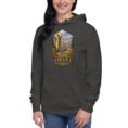Persian Garden Iran unisex hoodie with ancient Persian columns before snowy mountains design