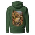 Silk Road Iran unisex hoodie with Iranian horse in the mountains design