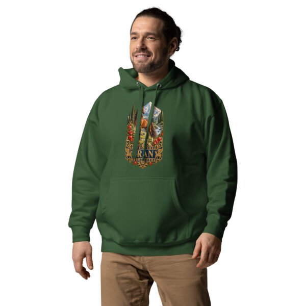 Silk Road Iran unisex hoodie with Iranian horse in the mountains design