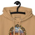 Khaki Iranian Cheetah unisex hoodie with Iranian cheetah in a desert canyon design
