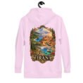 Iranian Cheetah unisex hoodie with Iranian cheetah in a desert canyon design