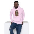 Simurgh Iran unisex hoodie with mountain valley with a stream, cypress trees and pomegranates design