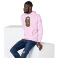 Simurgh Iran unisex hoodie with mountain valley with a stream, cypress trees and pomegranates design