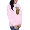 Persian Garden Iran unisex hoodie with ancient Persian columns before snowy mountains design