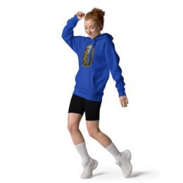 Royal Mazandaran unisex hoodie with terraced springs of Badab-e Surt in the Hyrcanian forest design, front view