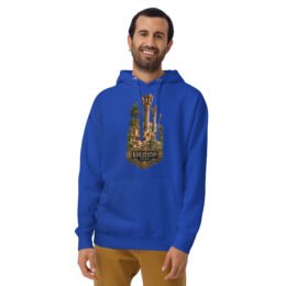 Royal Khuzestan unisex hoodie with ancient Susa design, front view