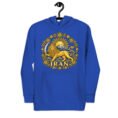 Royal Lion and Sun Map of Iran unisex hoodie, front with Lion and Sun medallion design