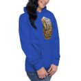Royal Persian Garden Iran unisex hoodie with ancient Persian columns before snowy mountains design, front view