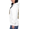 White Persian Garden Iran unisex hoodie with ancient Persian columns before snowy mountains design