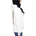 White Persian Garden Iran unisex hoodie with ancient Persian columns before snowy mountains design