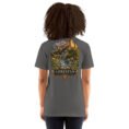 Asphalt Lorestan unisex t-shirt, back view with Falak-ol-Aflak Castle in Khorramabad design