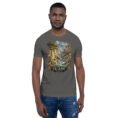 Asphalt Ilam unisex t-shirt, front view with Razianeh Gorge in the Zagros Mountains design