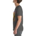 Asphalt North Khorasan unisex t-shirt, with historic citadel of Shirvan and vineyards design