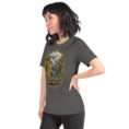 Asphalt Mazandaran unisex t-shirt, front view with terraced springs of Badab-e Surt in the Hyrcanian forest design