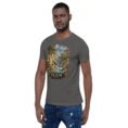 Asphalt Ilam unisex t-shirt, front view with Razianeh Gorge in the Zagros Mountains design