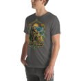 Asphalt East Azerbaijan unisex t-shirt, front view with Babak Castle and the Arasbaran valleys design