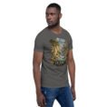 Asphalt Ilam unisex t-shirt, front view with Razianeh Gorge in the Zagros Mountains design