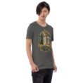 Asphalt Fars unisex t-shirt, front view with Persepolis and Achaemenid columns design