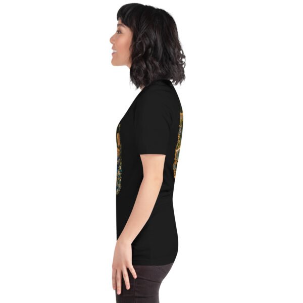 Black Isfahan unisex t-shirt, with Naqsh-e Jahan Square and Ali Qapu Palace design