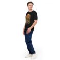 Black Kerman unisex t-shirt, front view with Arg-e Bam citadel and desert palm groves design