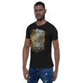 Black Ilam unisex t-shirt, front view with Razianeh Gorge in the Zagros Mountains design