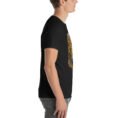 Black North Khorasan unisex t-shirt, with historic citadel of Shirvan and vineyards design