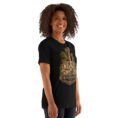 Black Khuzestan unisex t-shirt, front view with ancient Susa design