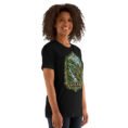 Black Gilan unisex t-shirt, front view with Rudkhan Castle in the Hyrcanian forest design