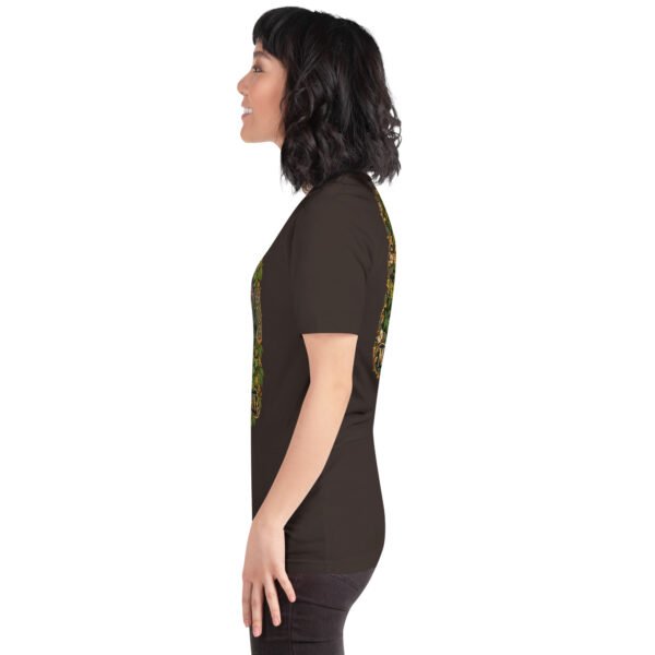 Brown Mazandaran unisex t-shirt, with terraced springs of Badab-e Surt in the Hyrcanian forest design