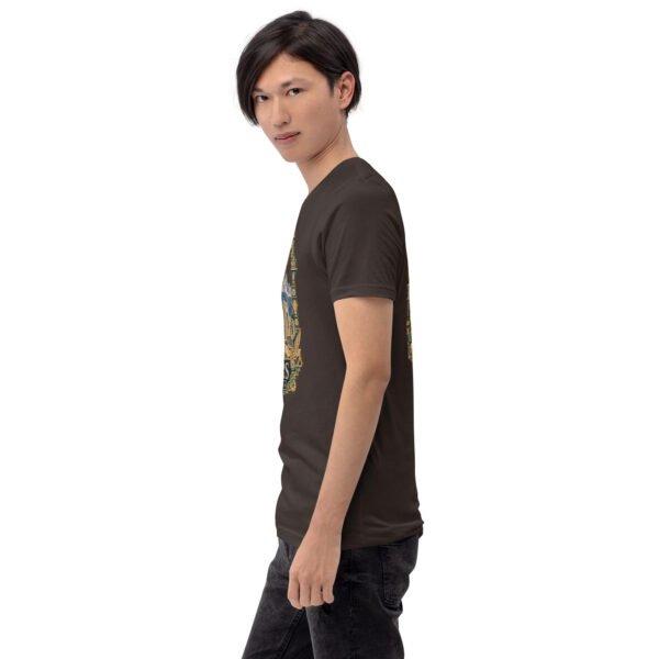 Brown Fars unisex t-shirt, with Persepolis and Achaemenid columns design