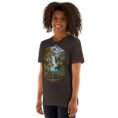 Brown Lorestan unisex t-shirt, front view with Falak-ol-Aflak Castle in Khorramabad design