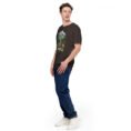 Brown Alborz unisex t-shirt, front view with Chalus Road winding through the Alborz Mountains design