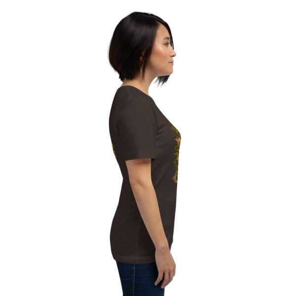 unisex-staple-t-shirt-brown-right-6acbd049348da.jpg Brown Kohgiluyeh and Boyer-Ahmad unisex t-shirt, with Tang-e Balqis gorge and Mount Dena design