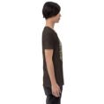 Brown Ardabil unisex t-shirt, with ancient Shahr-e Yeri stone figures and Mount Sabalan design