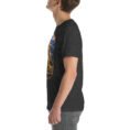 Dark Grey Heather Khorasan Razavi unisex t-shirt, with Tomb of Ferdowsi in ancient Tus design