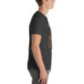 Dark Grey Heather Khorasan Razavi unisex t-shirt, with Tomb of Ferdowsi in ancient Tus design