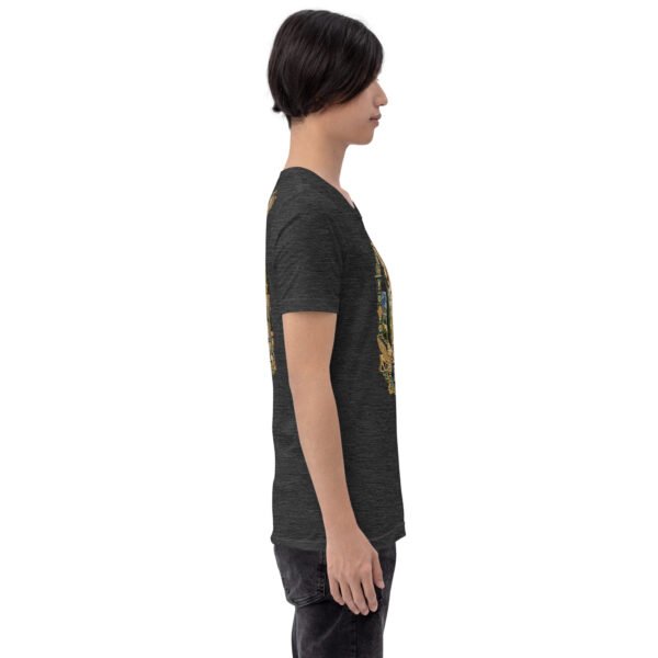 Dark Grey Heather Fars unisex t-shirt, with Persepolis and Achaemenid columns design