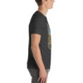 Dark Grey Heather West Azerbaijan unisex t-shirt, with Lake Urmia and the ancient Hasanlu mound design