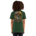 Forest Lorestan unisex t-shirt, back view with Falak-ol-Aflak Castle in Khorramabad design