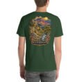 Forest North Khorasan unisex t-shirt, back view with Aladagh mountains and the forests of Golestan National Park design