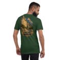 Forest Kermanshah unisex t-shirt, back view with Behistun Inscription of Darius the Great design