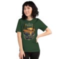 Forest Isfahan unisex t-shirt, front view with Naqsh-e Jahan Square and Ali Qapu Palace design
