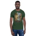 Forest Ilam unisex t-shirt, front view with Razianeh Gorge in the Zagros Mountains design