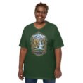 Forest Chaharmahal and Bakhtiari unisex t-shirt, front view with Zard-Kuh and the Koohrang waterfall design